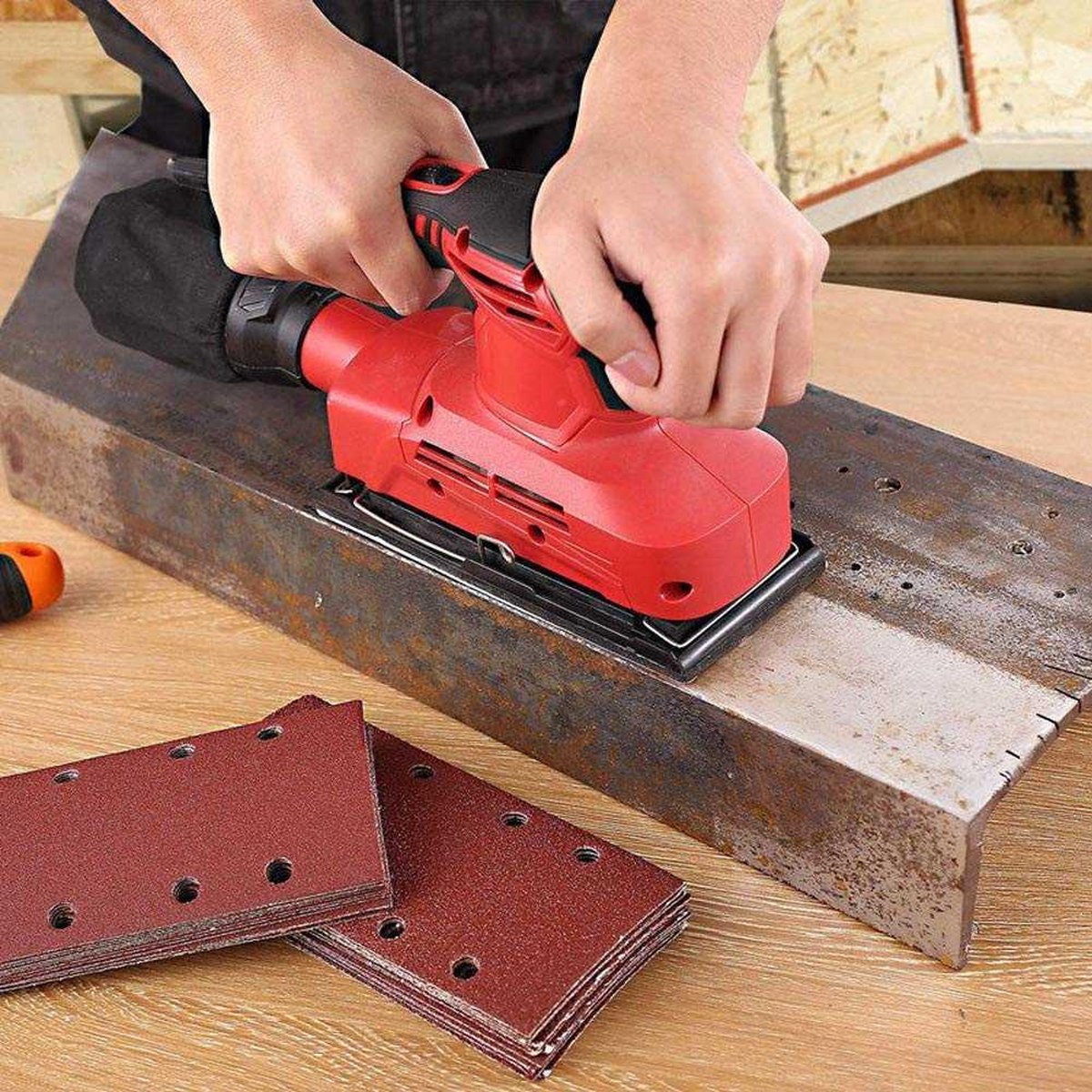 10 x Schuurpapier voor Schuurmachine - P40 Korrels - Zelfklevend schuurstroken - 93x185 mm